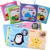 Baby Books Cloth Useful Early Education Cartoon Pictures Durable Flexible Tear-resistant Books Cognitive Sensory Kids Toddlers 3