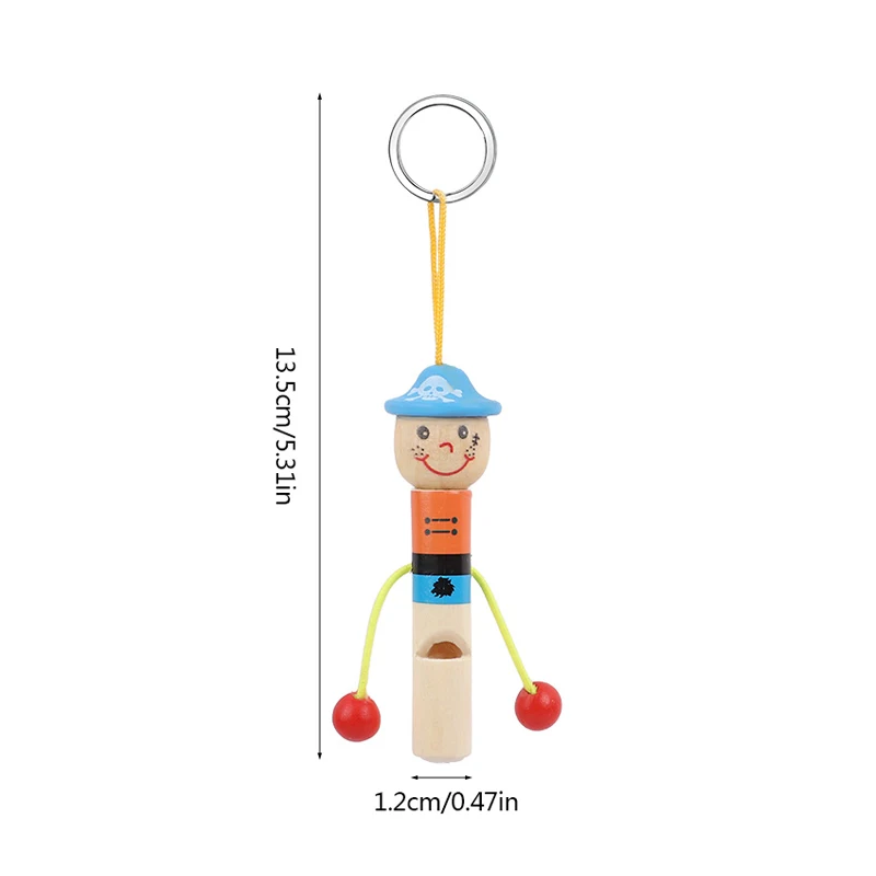 5/12/20Pcs Wooden Pirate Whistles Musical Instrument Toy for Kids Birthday Party Favors Baby Shower Gift Halloween Pinata Filler