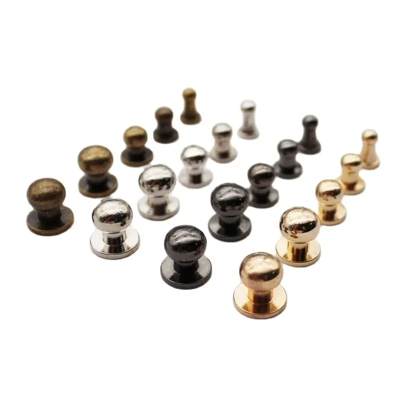

Round Head Brass Stud Spots Screw Back Leather Bag Screw Nail Rivet