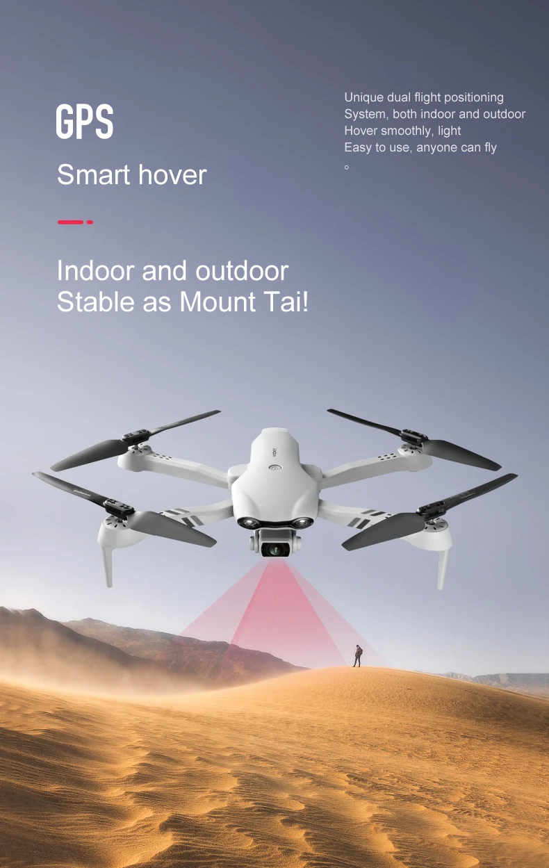 KBDFA F10 GPS Drone, unique dual flight positioning system; both indoor and outdoor gps