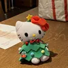 Christmas Hello Kitty Plush Toy Pendant Sanrio KT Cat Christmas Tree Dress Up Doll Keychain Decorative Bag Accessories Xmas Gift 5