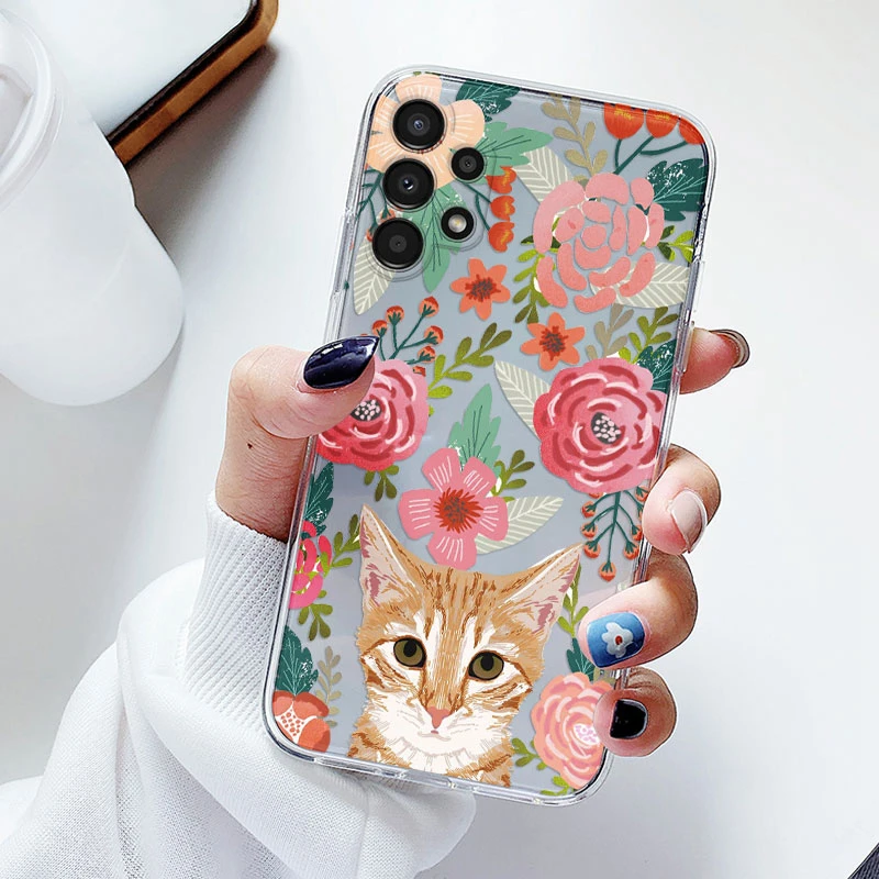 Floral Transparent Soft Silicone Phone Case - Flower TPU Cover