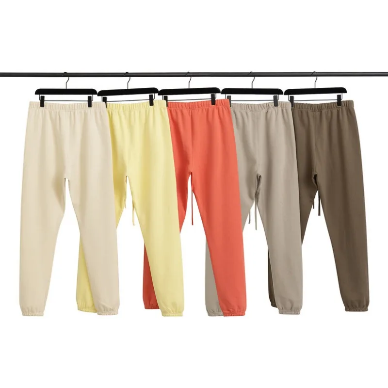 Luxury Design Season 8 Men's Casual Pants Two Row Flocked Letter Sweatpants Top Quality Men's High Street Loose Pencil Pant