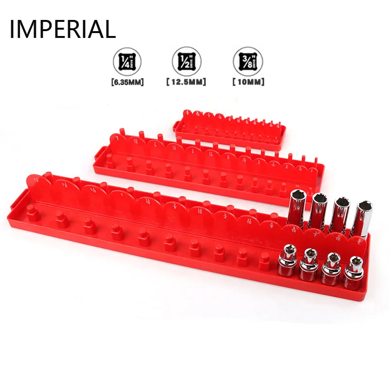 1Pcs-1-4-3-8-1-2-Socket-Set-Organizer-Imperial-Straight-Plastic ...