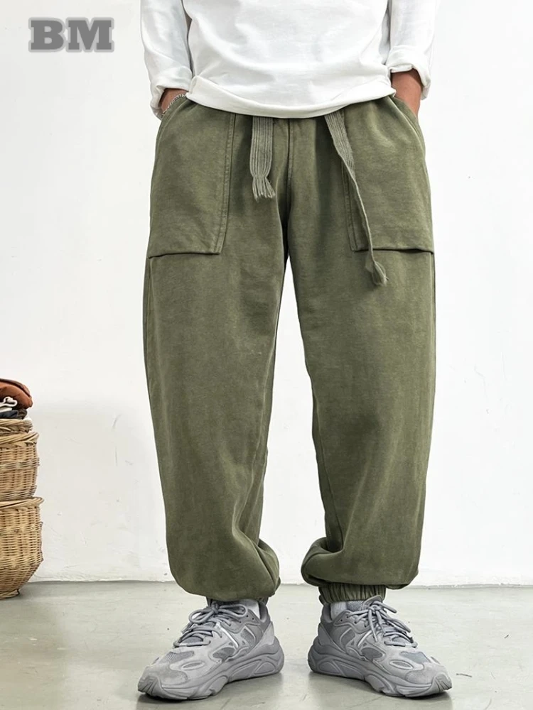 Plus Size Sweatpants For Men Streetwear Loose Mens Clothing Korean Fashion Baggy Jogger Pants Harajuku Trousers