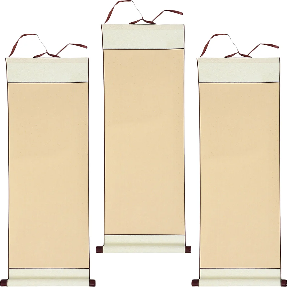 그림 두루마리 쌀 종이, 중국 서예 양피지, 벽걸이 두루마리 그리기, 3 개