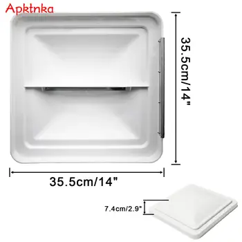 White RV Roof Vent Lid Cover For Caravan Motorhome Camper PP Plastic Air Ventilation Cover Replacement Kit Car Accessories Auto Interior Part