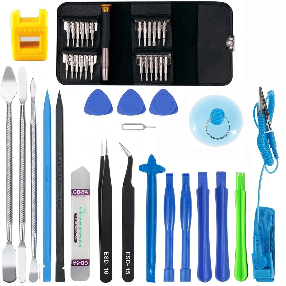 Professional Mobile Phone Screen Opening Repair Tools Kit, chave de fenda Pry, Desmontar Tool Set para iPhone, Samsung, iPad, 46 em 1