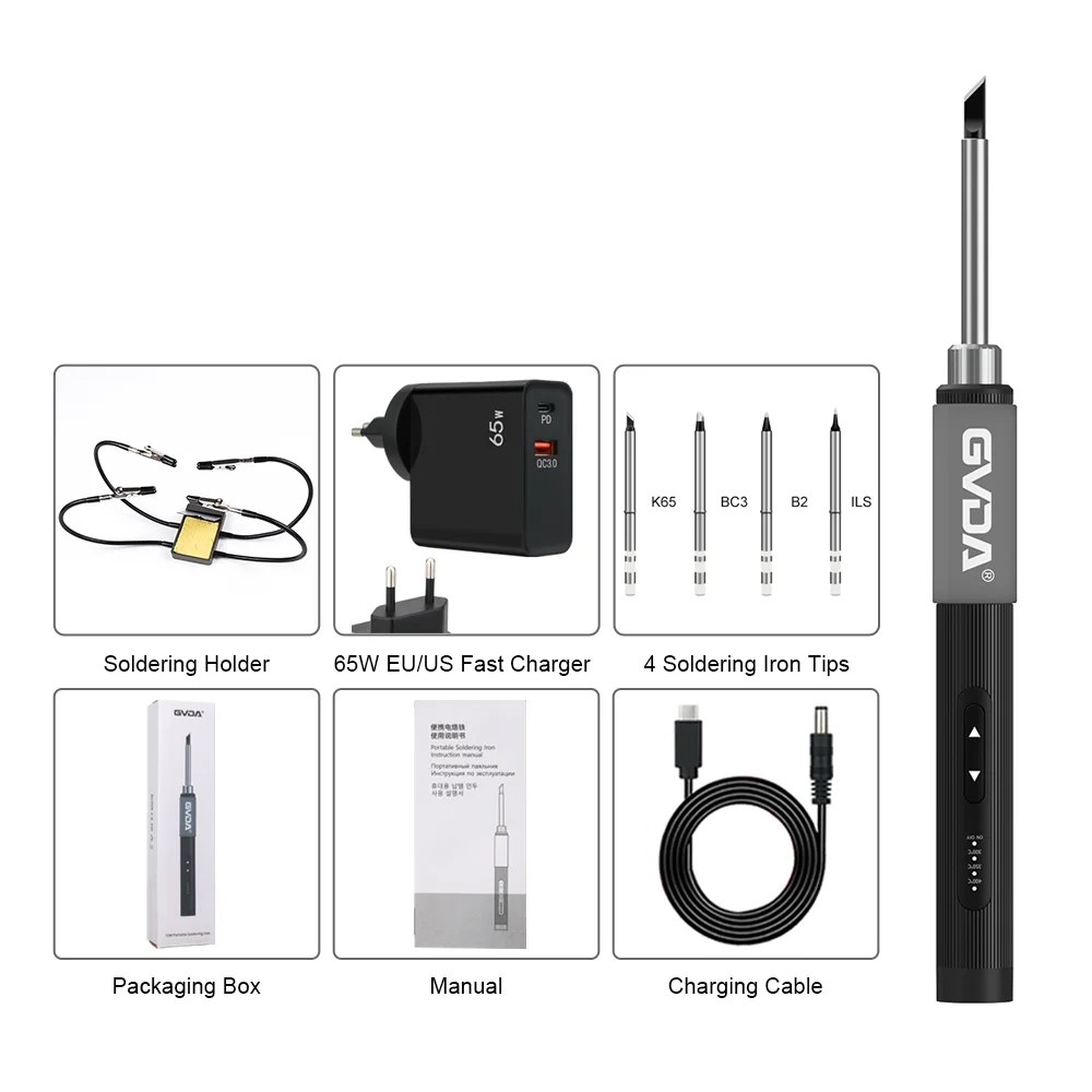 Portable Electric Soldering Iron with Ceramic Heater – Ideal for Welding, Rework, and Repair Tasks