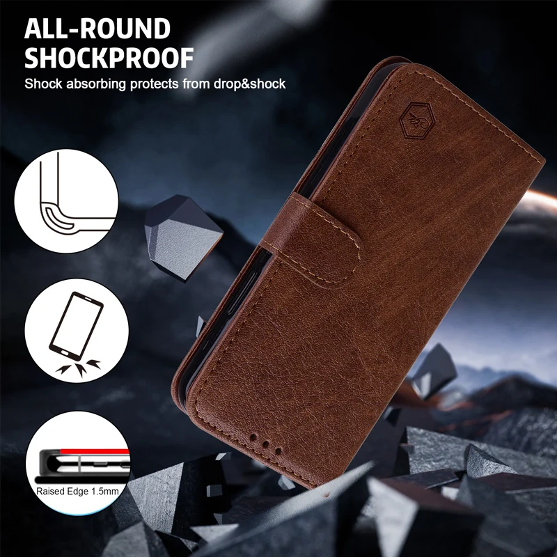 Phone Case Magnetic Flip Leather Wallet Case For iPhone 6 6s 6P 7 8 X XS XR 11 12 13 14 15 16 Plus Mini Pro Max SE SE4 /22/24