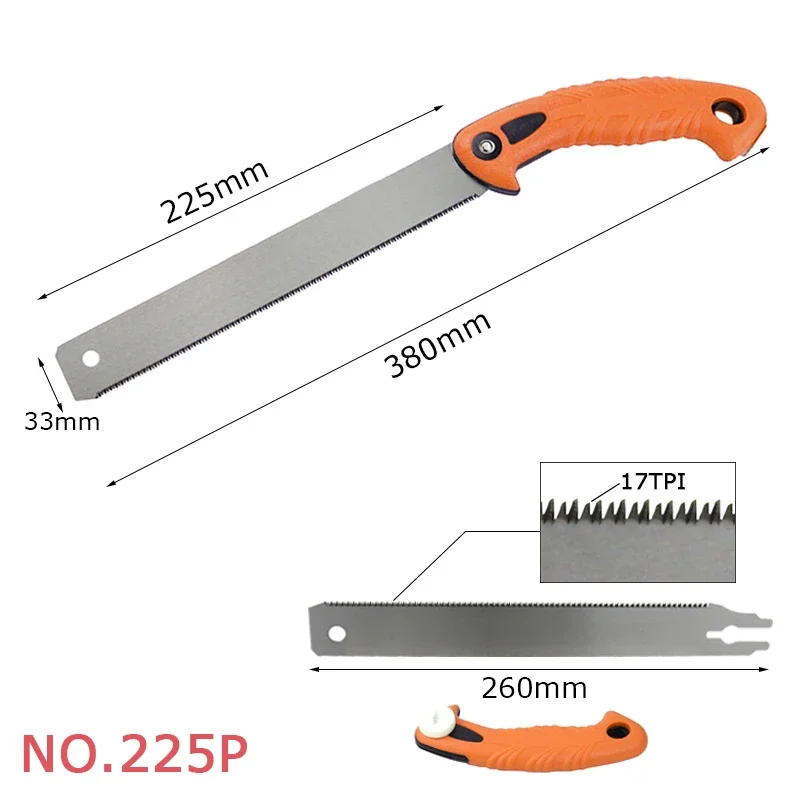 3-edge Teeth Hand Saw Pull Razor Saw Medium Crosscut For Garden Pruning Wood Bamboo PVC Plastic Cutting Woodworking Tools hand saw