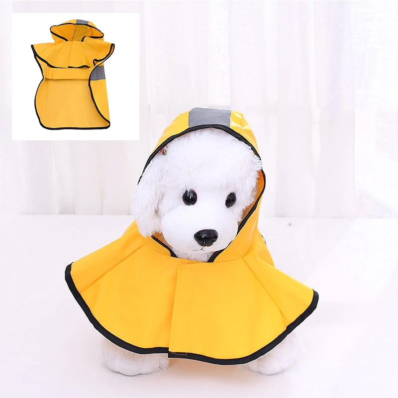Dog Raincoat Waterproof Yellow Large Dog Rain Clothes Yellow Dog