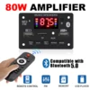 Bluetooth 5.0 MP3 Decoder Board 2*40W 80W Amplifier Audio Player 12V DIY MP3 Player Car FM Radio Module TF USB Mic Record Call 1