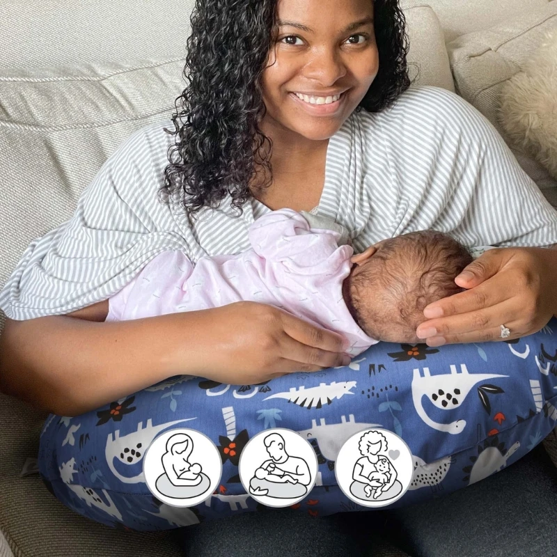 Soft and Breathable Ushaped Nursing Pillow Cover Cartoon Print Pillow Case Breastfeeding Slipcover Protectors pillow case cover nursing pillow cover baby pillow cover