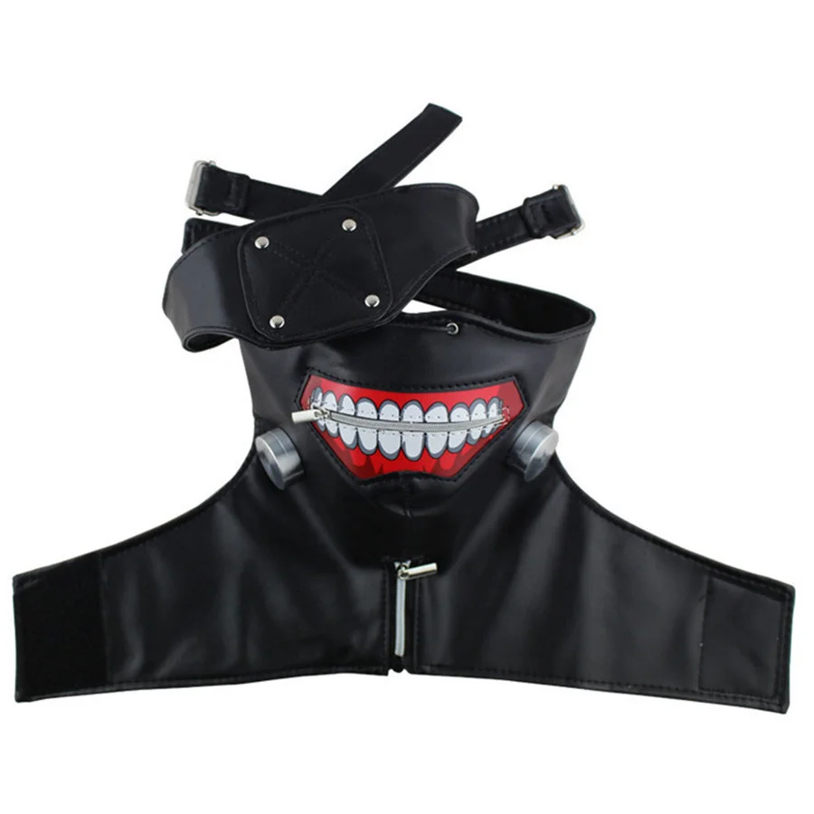 

Anime Tokyo Ghoul 2 Kaneki Ken Mask Cosplay Costume Props Halloween Adjustable Zipper Rubber Masks