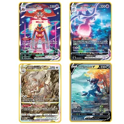 2024 Metal English Pokemon Cards Letters Golden Dialga Giratina Arceus Shiny Iron Pokémon Vstar Vmax GX Game Children Toys Gift