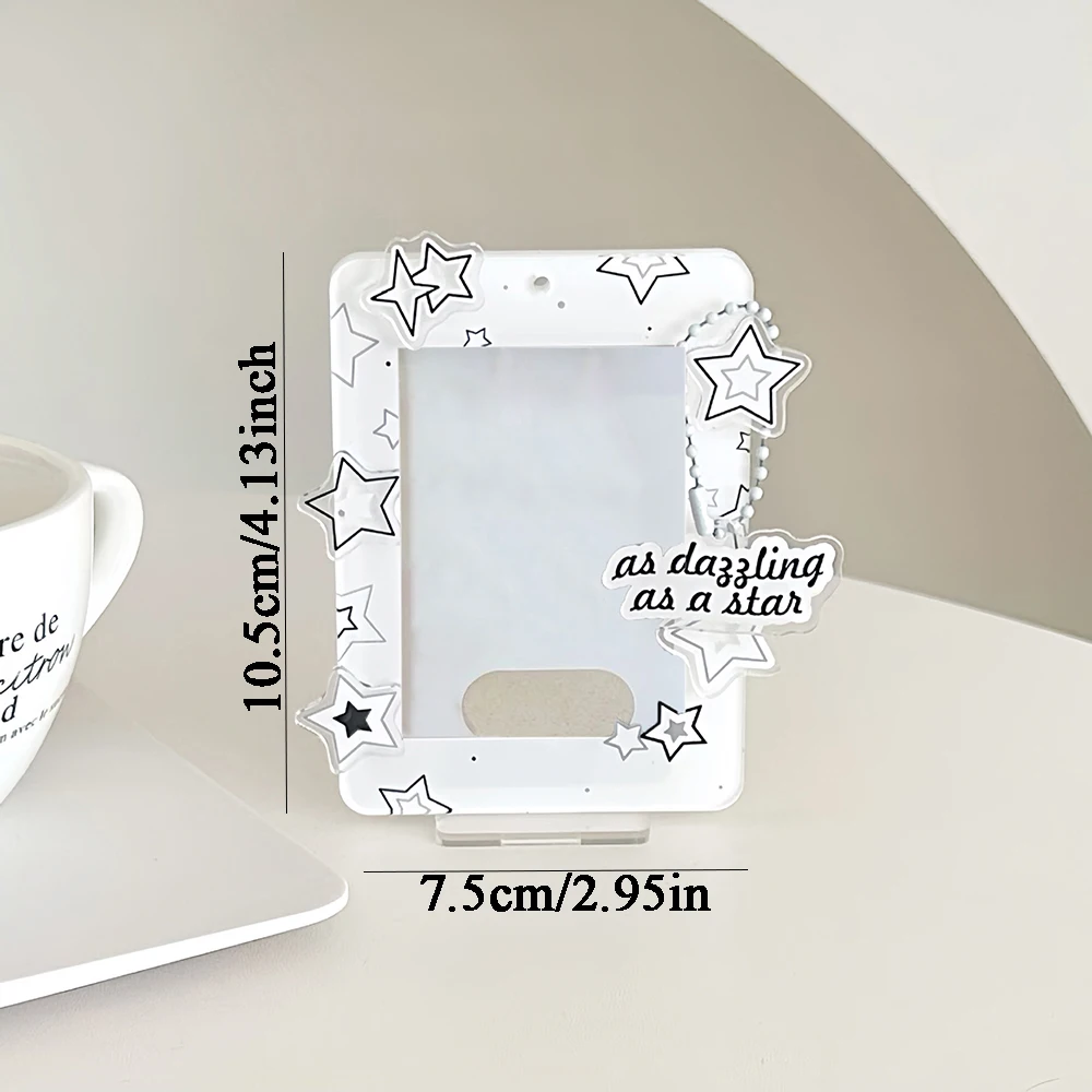 Cornice Portafoto In Acrilico Con Stellina: Espositore Per Photocards E Cartoline
