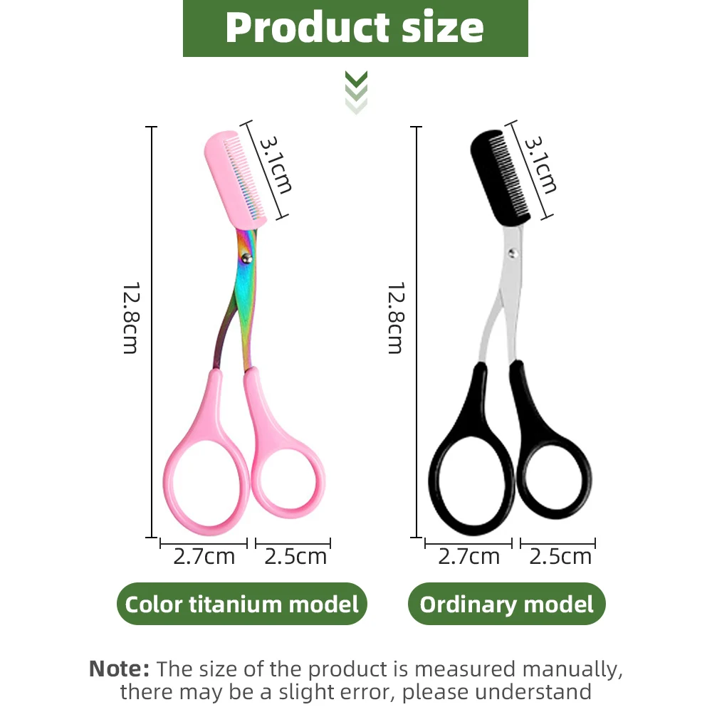 Eyebrow Trimmer Razor Blade Scissor Comb Scraper Women's Makeup Tools