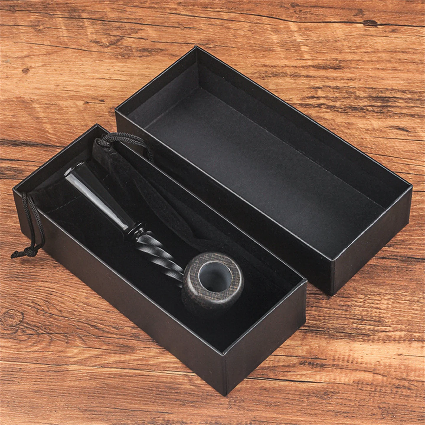 Solid Wood & Metal Splicing Type Tobacco Pipe Removable Cleaning Smoking Pipe Old Dad's Gift