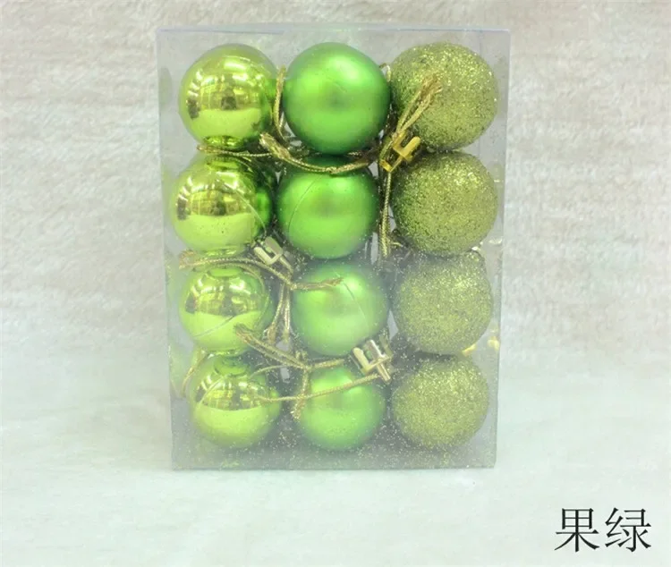 thumbnail image 1 of 24 bolas de Navidad de plástico para árbol de Navidad, doradas, rojas y rosas, decoración colgante para Navidad 2025, 1 of 5