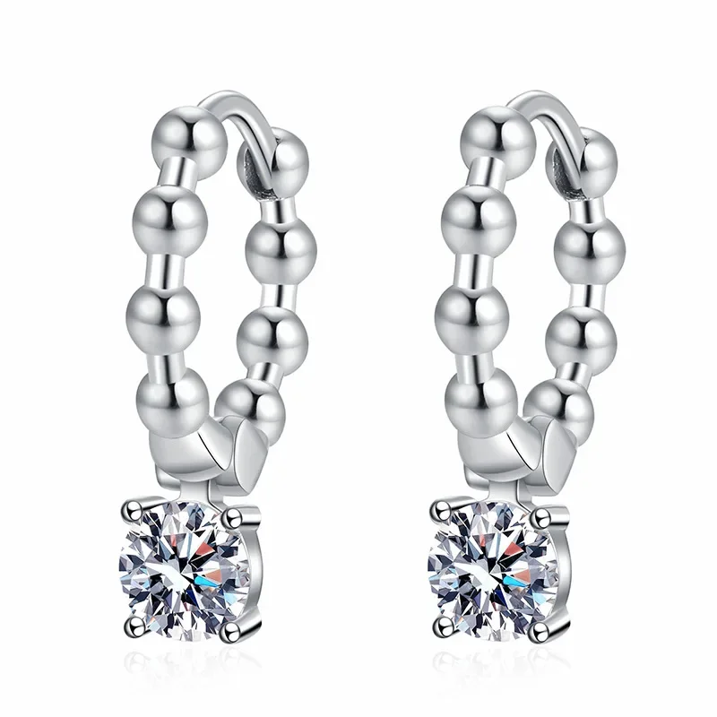 

S925 модные и минималистичные темпераментные серьги Mosonite цвет серьги с французским Замком D 50 цент Свадебные украшения оптом