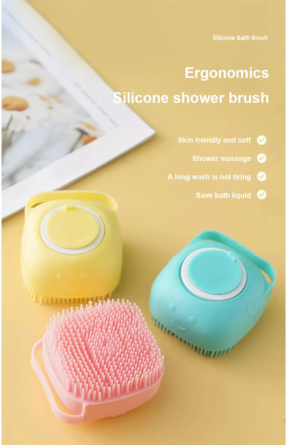 Bathroom Multifunctional Puppy Big Dog Cat Bath Massage Gloves Brush Soft Safety Silicone Pet Accessories for Dogs Cats Tools