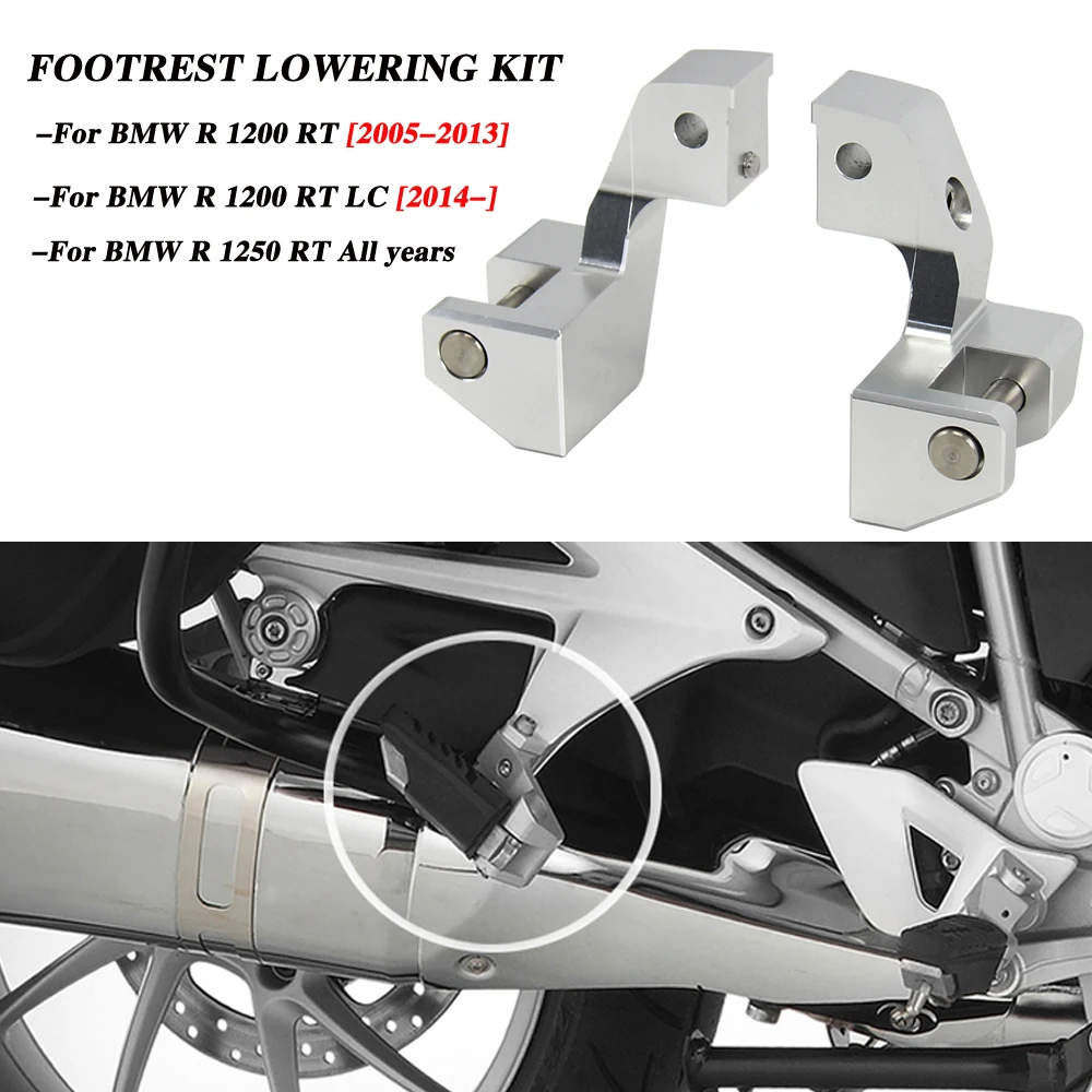 

Motorcycle Passenger Foot Peg Relocation Foot Rests Regulator Accessories new For BMW R1200RT 2005-2013 R1200RT LC 2014- R1250RT