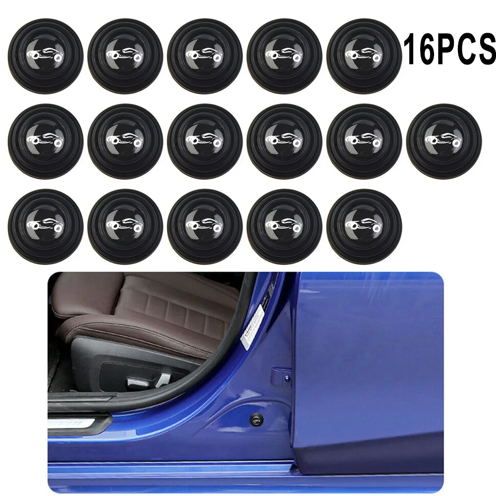 

16pcs Car Door Shock-absorbing Silicone Pad And Silent Gasket Shock-proof Pads Replace Accessories 2.8cm Diameter