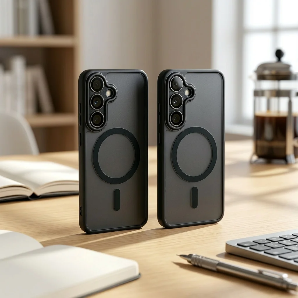 Fashion Matte Translucent Magnetic Case with Wireless Charging Support