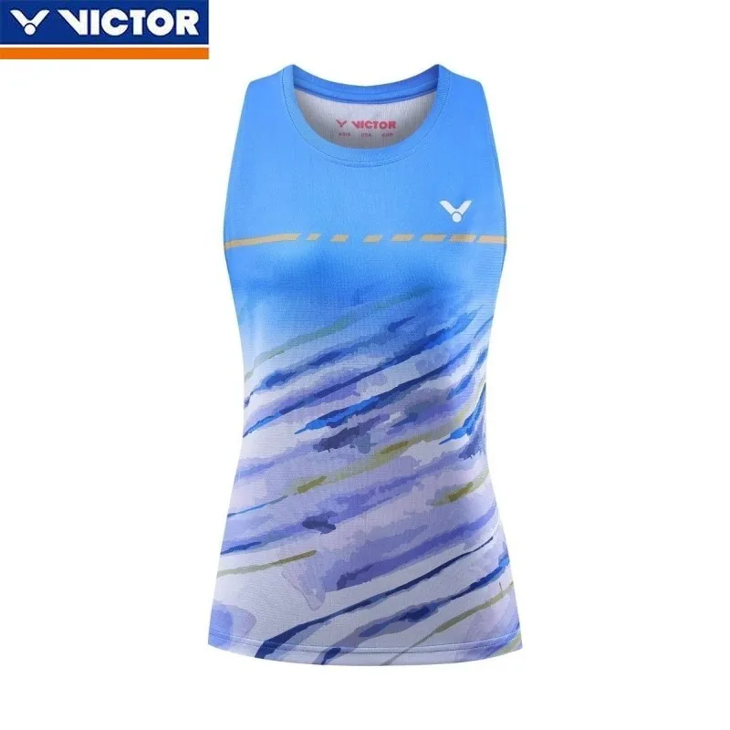 VICTOR New Badminton Men's Women's Quick-drying Set Thin Round Neck Short-sleeved T-shirt Sports Breathable Training Vest