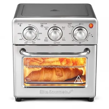 8.5Qt Air Fryer Oven with Convection Stainless Steel 800-Watts Time and Temperature Controls Air Fry Broil Toast Bake Includes