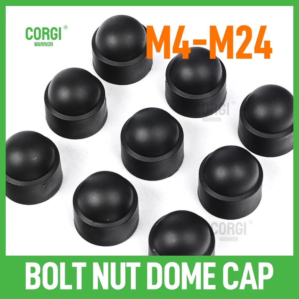 

Hex Head Bolt Screw Covers Dome Plastic PE Protection Caps M4 M5 M6 M8 M10 M12 M14 M16 M18 M20 M22 M24 Black White Acorn Nut Cap