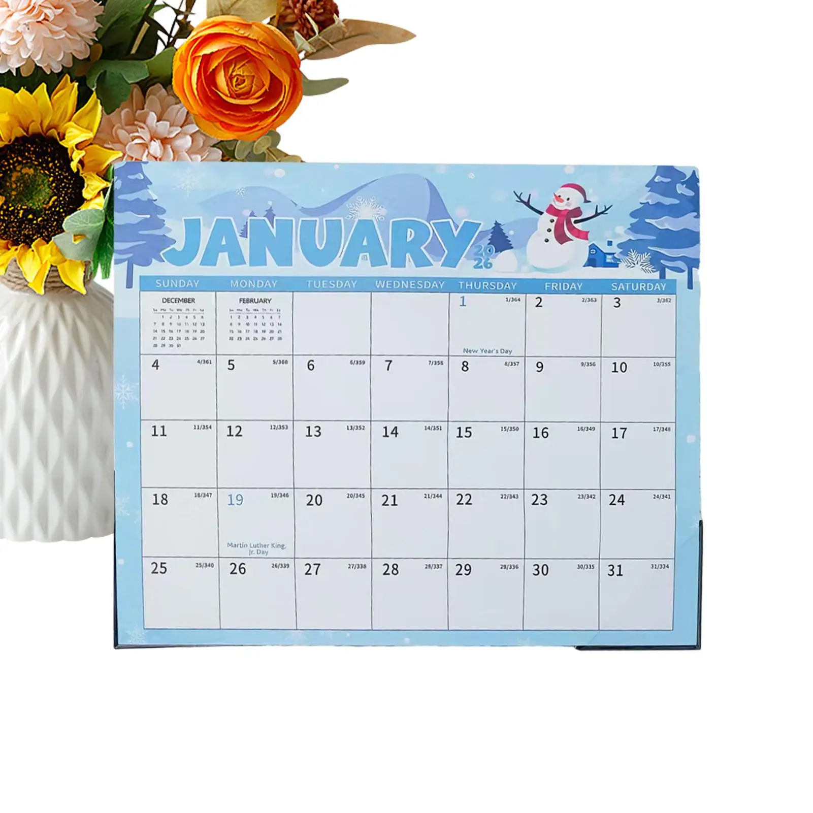 18-Month Magnetic Fridge Calendar (Jan 2026 - Jun 2027)
