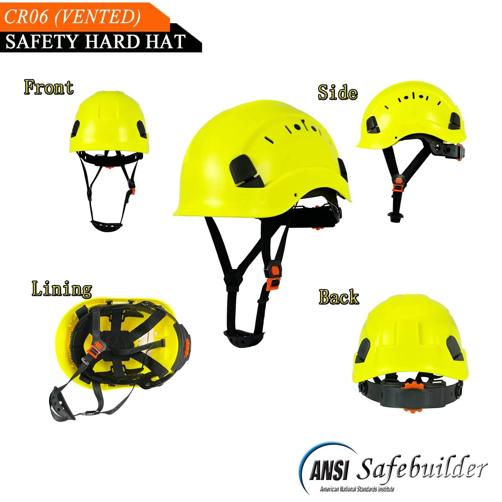 CE作業安全ヘルメットエンジニア用スロット付き人工構造用安全