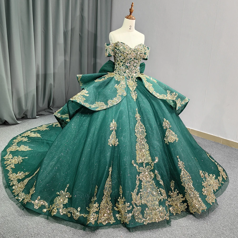 green emerald velvet dress Gianna Gown main image 1