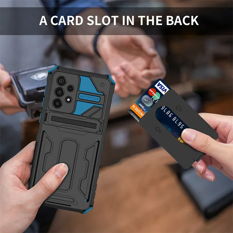 Premium Armor Case with Card Slot and Stand – Shockproof Protective Back Cover