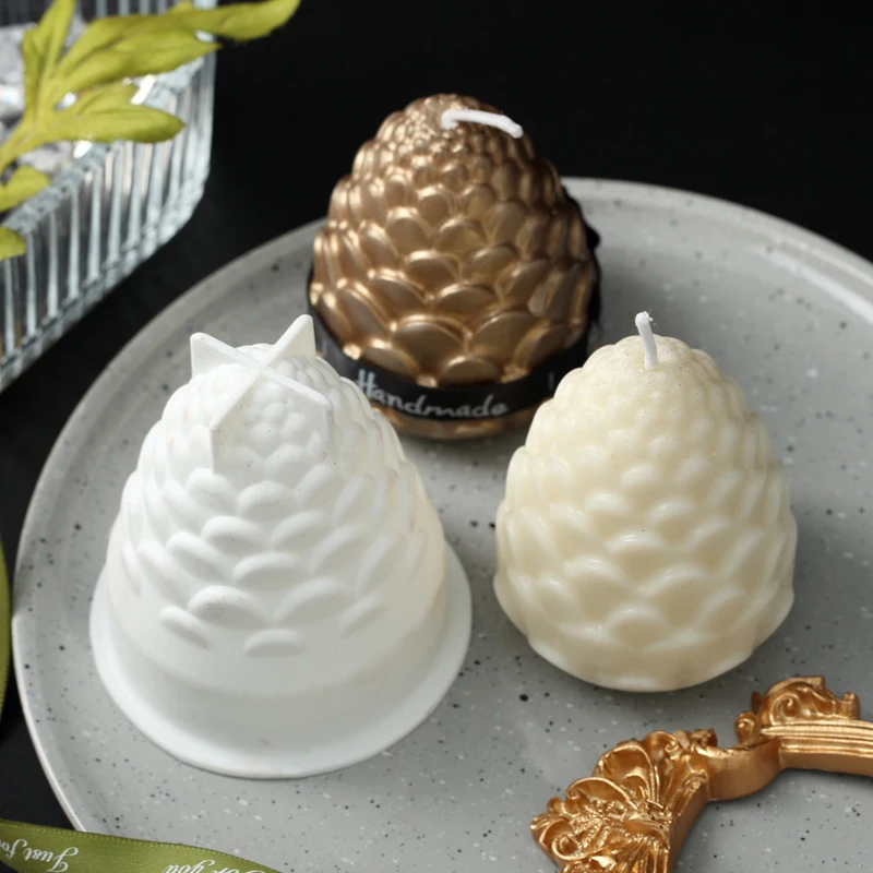 Festive Pine Nut Silicone Mold for DIY Aromatherapy Candles, Soap, and Crafts