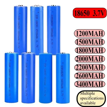 Batteria al Litio Ricaricabile 18650 3.7V, Capacità 1200mAh-3400mAh, Adatta per Elettronica Fai-da-Te, Illuminazione, Dispositivi Bluetooth, ecc.