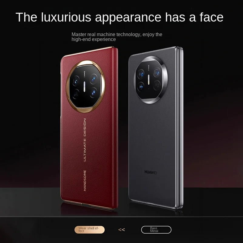 Premium Genuine Leather Smart Wake & Sleep Phone Case with Lychee Texture and Camera Protection
