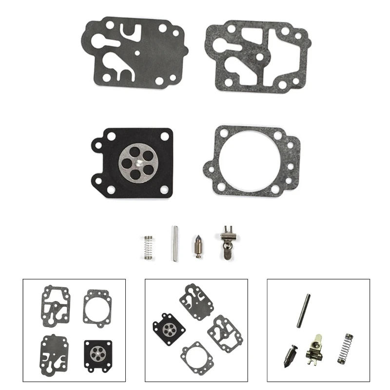Carburetor Carb Rebuild Shadow Gasket Diaphragms Repair for 26cc 33cc 43cc 49cc 52cc Motorbike Dirt Pit Bike Durable motorcycle carburetor carburetor repair tool kit carburetor repair tool 10Sets/1Set
