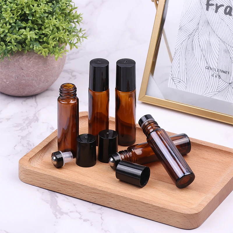 10ml-Amber-Roll-On-Perfume-Bottle-10cc-Amber-Essential-Oil-Rollon ...