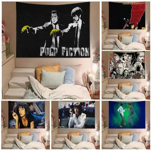 

Pulp Fictions Tapestry Cartoon Tapestry Wall Hanging Decoration Household Home Decor