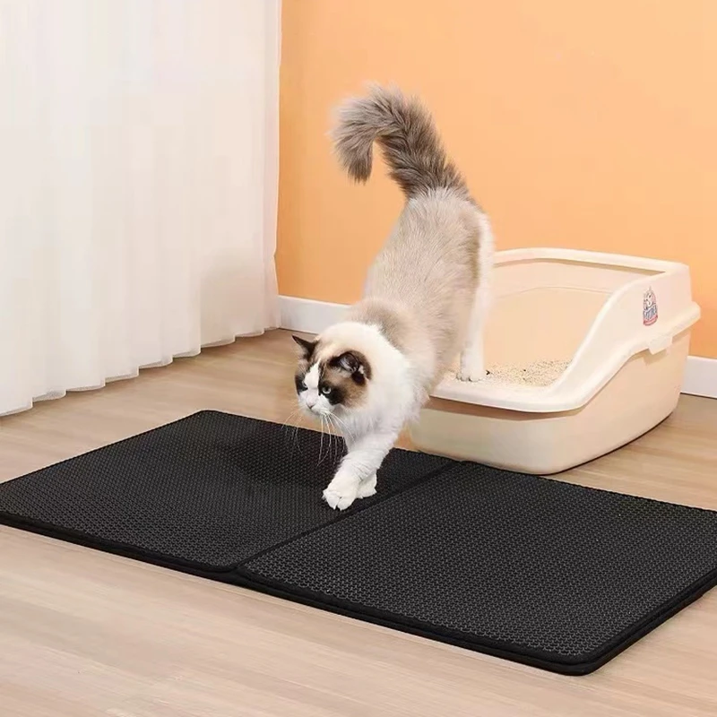 Cat Litter Mat 45*30cm Pet Cat Litter Box Litter Trapping Mat