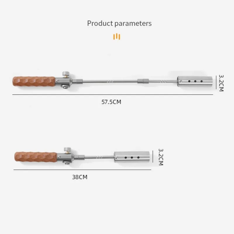 Outdoor Portable Removable Spray Gun Stainless Steel Fire Grill Camping Household BBQ Point Charcoal Spray Gun