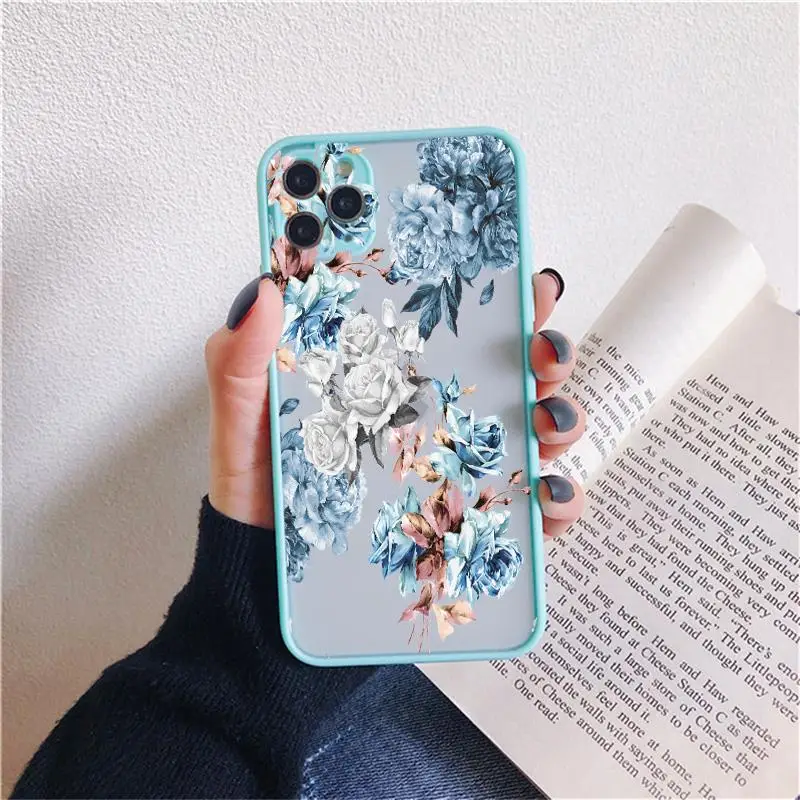 Painted Floral Shockproof Phone Case with Flower Design