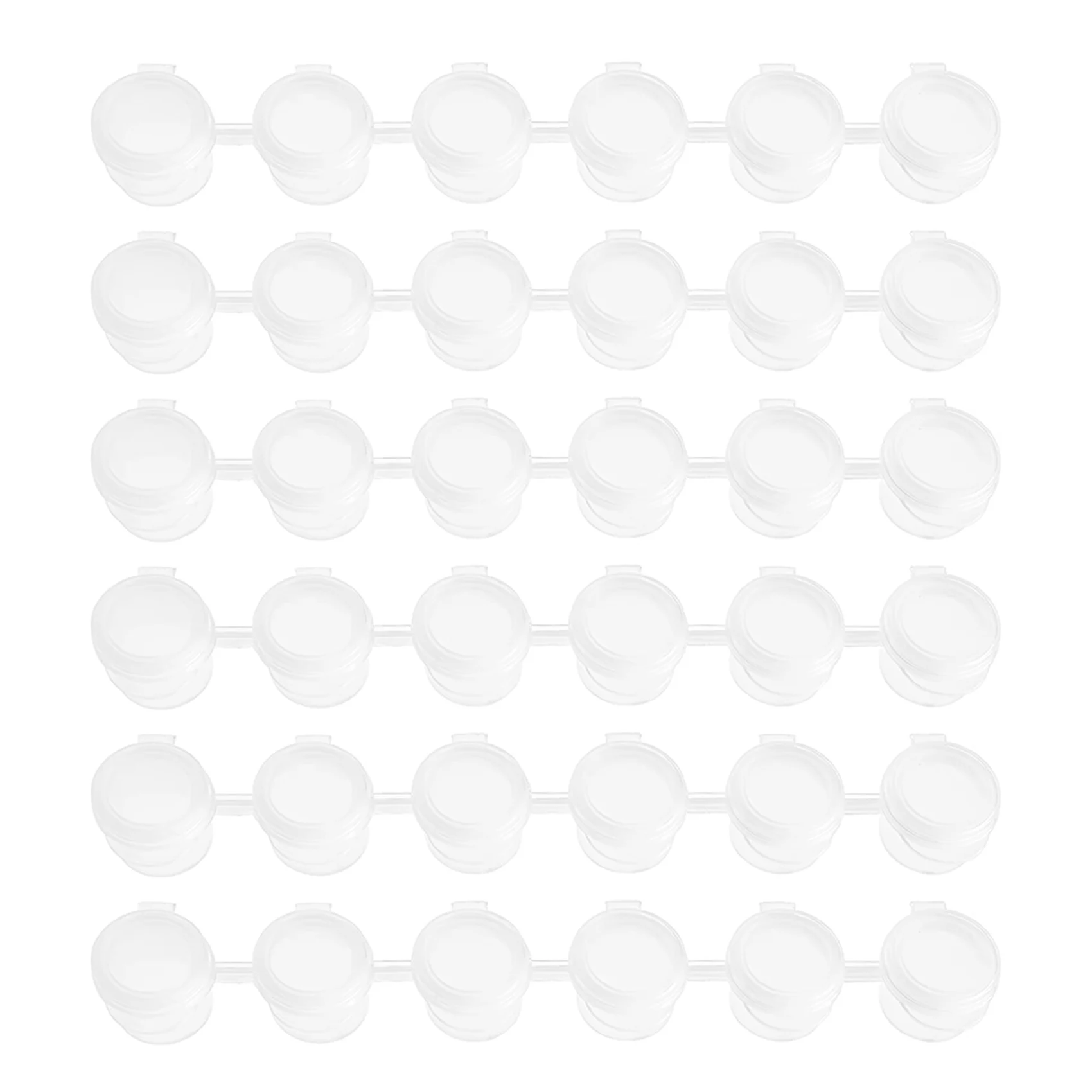 A12E-50 스트립 페인트 포트 스트립, 300개 포트 2Ml/0.07 온스 뚜껑이 있는 빈 페인트 컵 포트, 교실용 그림 그리기 미술 축제용