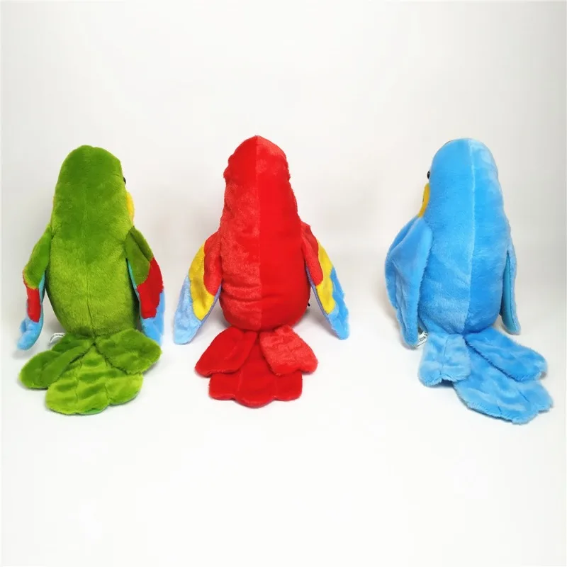 New electric plush toy parrot electric recording learn to talk parrot wiggle wings toy toys for kids 90s