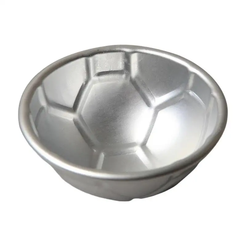 Cake Tools 3D Soccer Ball Aluminum Baking Pan 3.14in Football Shape Metal Cake Pan Mold Half Ball Aluminum Hemisphere