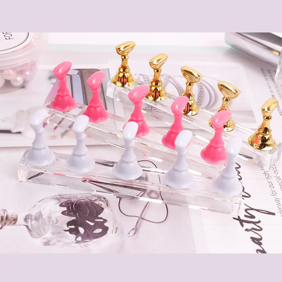 PAGOW Nageldisplay-Ständer – Magnetisch, Mit Klebemasse, Für Nageldesign-Übungen Zu Hause Oder Im Salon
