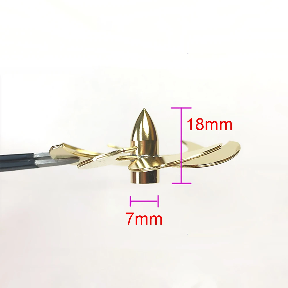 PEXORT Elica for Barca RC a 7 Pale M4 28mm Puntelli in Rame, for Scala for Barche Portaerei Marine Sottomarino Modello da Pesca Albero 4mm Sostituzione dell'elica della barca(1PC Left Hand